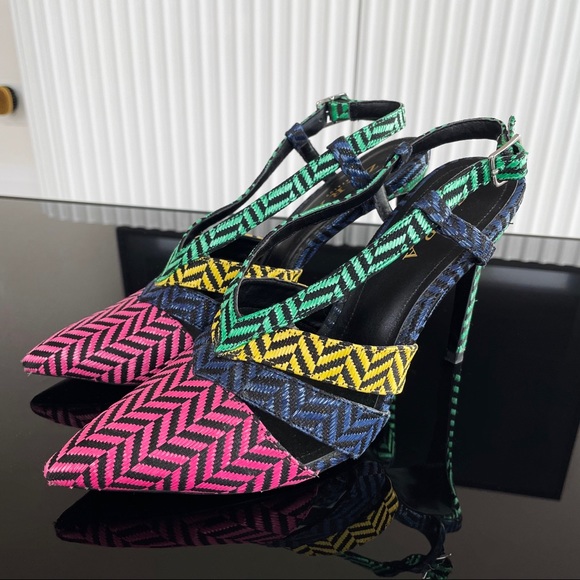 Zara Multi Coloured Slingbacks - Picture 1 of 7